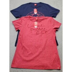 Lot of 2 Liverpool Football Club T-Shirt Womens 12 Multi Embroidered A15092